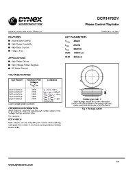 Datasheet DCR1476SY manufacturer Dynex