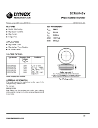 Datasheet DCR1574SY26 manufacturer Dynex