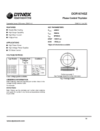 Datasheet DCR1674SZ39 manufacturer Dynex