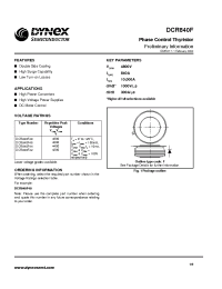 Datasheet DCR840F44 производства Dynex