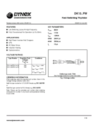 Datasheet DK1306FWM производства Dynex