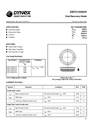 Datasheet DSF21035SV34 производства Dynex