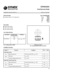 Datasheet DSF8035SK manufacturer Dynex