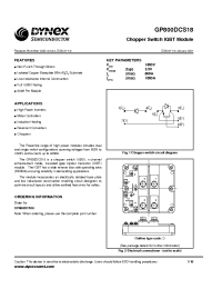 Datasheet GP800DCS18 manufacturer Dynex