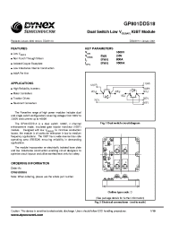 Datasheet GP801DDS18 manufacturer Dynex