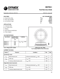 Datasheet MDFB51 manufacturer Dynex