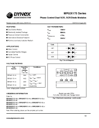 Datasheet MP02X175-10 manufacturer Dynex