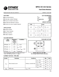 Datasheet MP03XX440 manufacturer Dynex