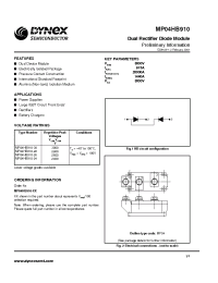 Datasheet MP04HB910-24 manufacturer Dynex