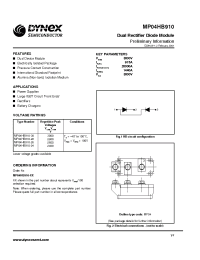 Datasheet MP04HB910-26 manufacturer Dynex