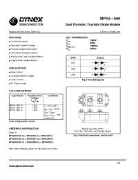 Datasheet MP04HBP590-18 manufacturer Dynex