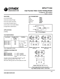 Datasheet MP04TT1550-15-W3A manufacturer Dynex