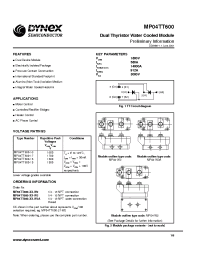 Datasheet MP04TT600-15 manufacturer Dynex
