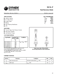 Datasheet SV1506FM manufacturer Dynex