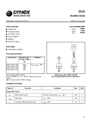 Datasheet SV20 manufacturer Dynex