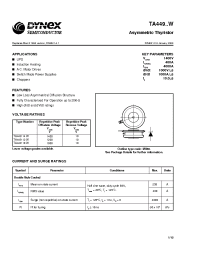 Datasheet TA44912W производства Dynex
