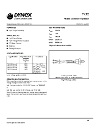 Datasheet TK1218K manufacturer Dynex