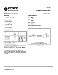 Datasheet TK2620M manufacturer Dynex