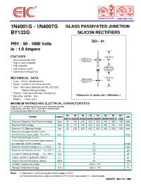 Datasheet 1N4001G manufacturer EIC