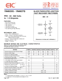 Datasheet 1N4935G manufacturer EIC
