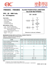 Datasheet 1N5404G manufacturer EIC
