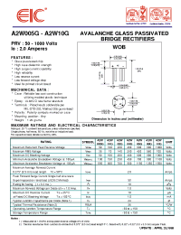 Datasheet A2W06G manufacturer EIC