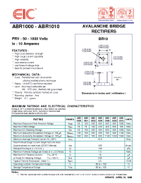 Datasheet ABR1001 manufacturer EIC