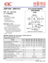 Datasheet ABR1500 производства EIC