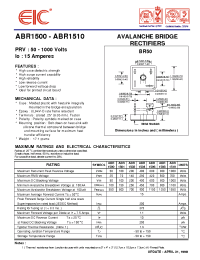 Datasheet ABR1501 manufacturer EIC