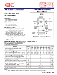 Datasheet ABR2502 manufacturer EIC