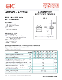 Datasheet AR2502L manufacturer EIC