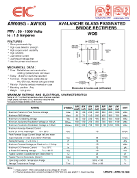 Datasheet AW005G manufacturer EIC