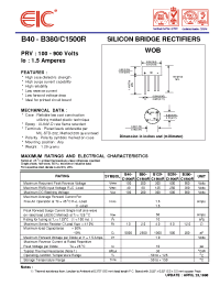 Datasheet B250-C1500R manufacturer EIC