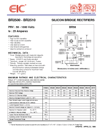 Datasheet BR2500 manufacturer EIC