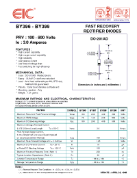 Datasheet BY398 manufacturer EIC