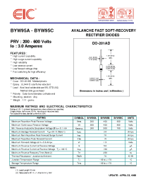 Datasheet BYW95AP manufacturer EIC