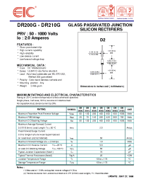 Datasheet DR204G manufacturer EIC