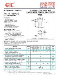 Datasheet F2W005G manufacturer EIC