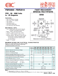 Datasheet FBR2500 manufacturer EIC