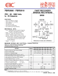 Datasheet FBR3500 manufacturer EIC