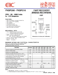 Datasheet FKBP200 manufacturer EIC