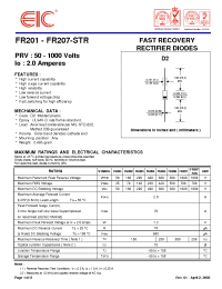Datasheet FR203 manufacturer EIC