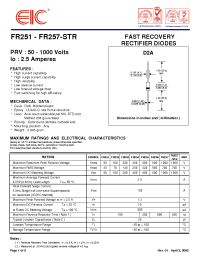 Datasheet FR251 manufacturer EIC
