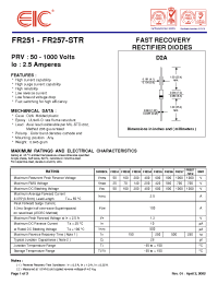 Datasheet FR252 производства EIC