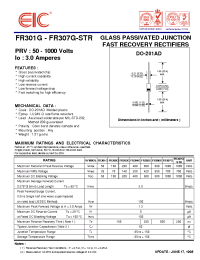 Datasheet FR307G-STR manufacturer EIC