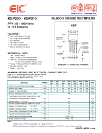 Datasheet KBP201 manufacturer EIC