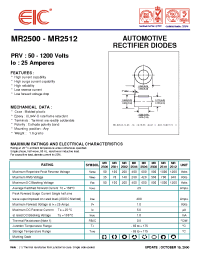 Datasheet MR2501 manufacturer EIC