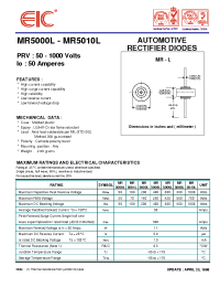 Datasheet MR5001L manufacturer EIC