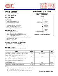 Datasheet P6KE11A manufacturer EIC