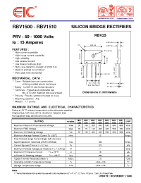 Datasheet RBV1504 manufacturer EIC